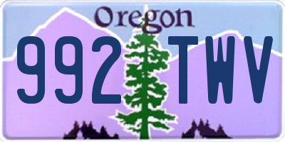 OR license plate 992TWV