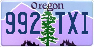OR license plate 992TXI
