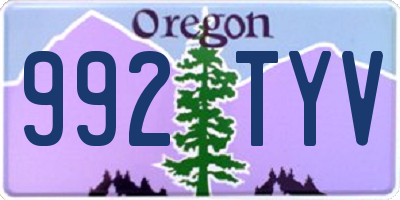 OR license plate 992TYV