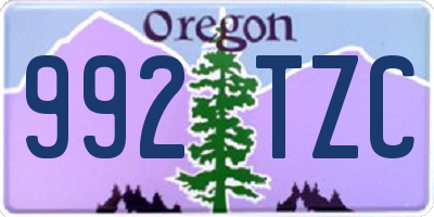 OR license plate 992TZC