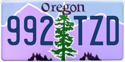 OR license plate 992TZD