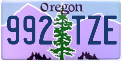 OR license plate 992TZE