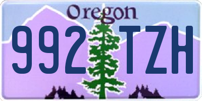 OR license plate 992TZH