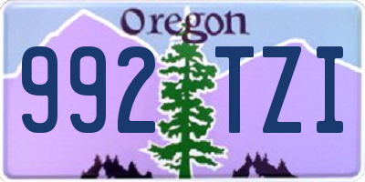 OR license plate 992TZI