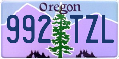 OR license plate 992TZL