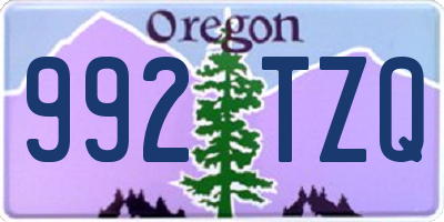 OR license plate 992TZQ