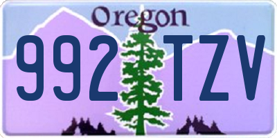 OR license plate 992TZV