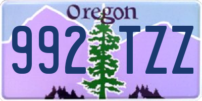 OR license plate 992TZZ