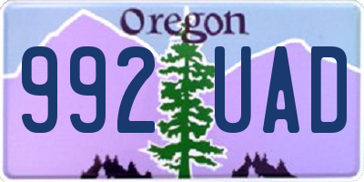 OR license plate 992UAD