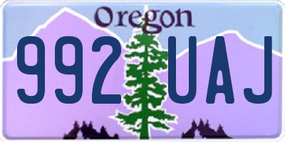 OR license plate 992UAJ