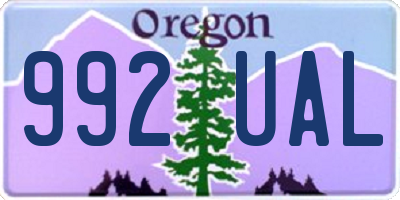 OR license plate 992UAL
