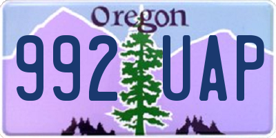 OR license plate 992UAP