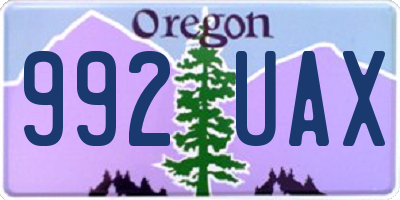 OR license plate 992UAX