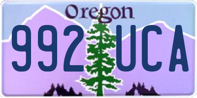 OR license plate 992UCA