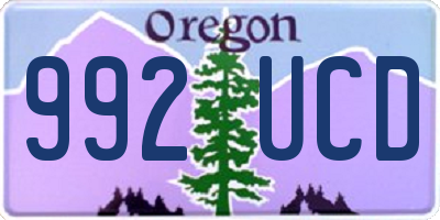 OR license plate 992UCD