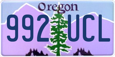 OR license plate 992UCL