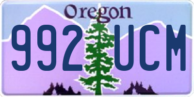 OR license plate 992UCM