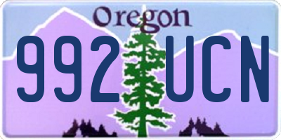 OR license plate 992UCN