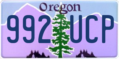 OR license plate 992UCP