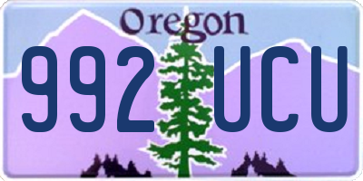 OR license plate 992UCU