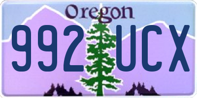 OR license plate 992UCX