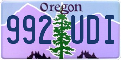 OR license plate 992UDI