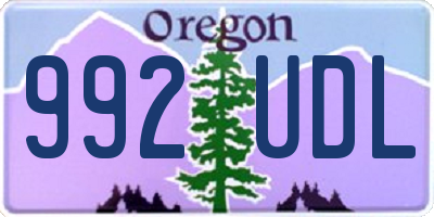 OR license plate 992UDL