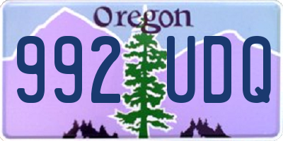 OR license plate 992UDQ