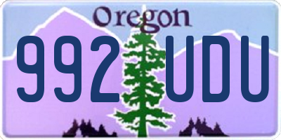 OR license plate 992UDU