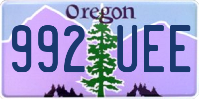 OR license plate 992UEE