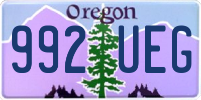 OR license plate 992UEG