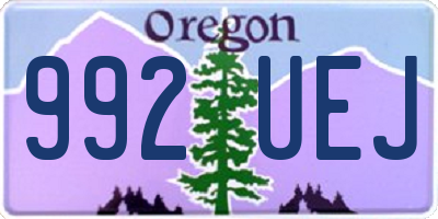 OR license plate 992UEJ