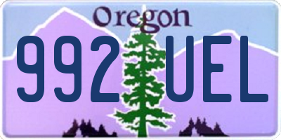 OR license plate 992UEL