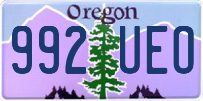 OR license plate 992UEO