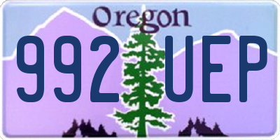 OR license plate 992UEP