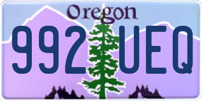 OR license plate 992UEQ