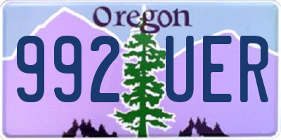 OR license plate 992UER