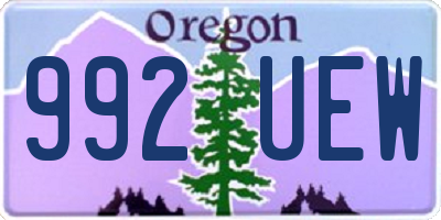 OR license plate 992UEW