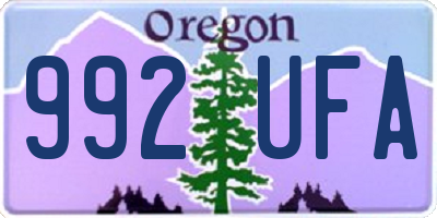 OR license plate 992UFA