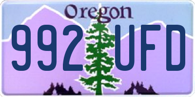 OR license plate 992UFD