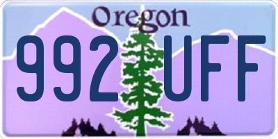 OR license plate 992UFF