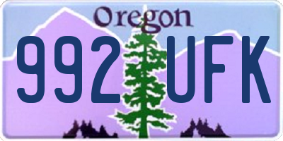 OR license plate 992UFK