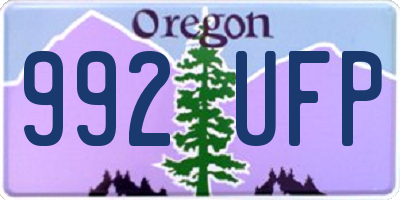 OR license plate 992UFP