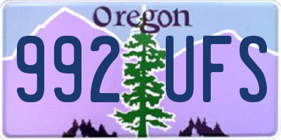 OR license plate 992UFS