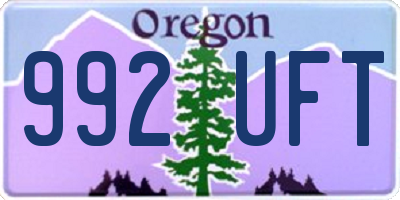 OR license plate 992UFT