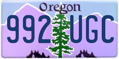 OR license plate 992UGC