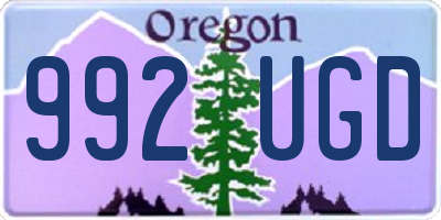 OR license plate 992UGD