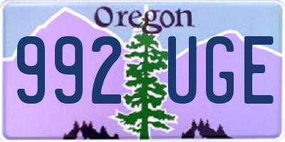 OR license plate 992UGE