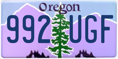 OR license plate 992UGF