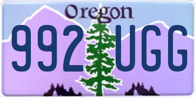 OR license plate 992UGG
